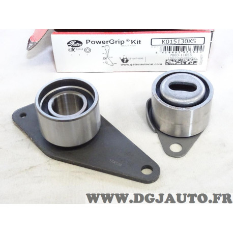 Jeu 2 galets tendeur + enrouleur courroie de distribution (non incluse) Gates K015130XS pour renault 9 11 19 21 R9 R11 R19 R21 t