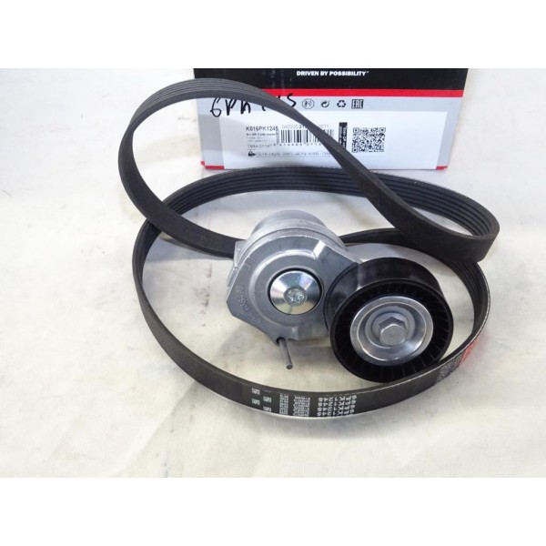 Kit courroie d'accessoire 6PK1245 + galet tendeur Gates K016PK1245 pour opel corsa D astra J meriva B mokka chevrolet cruze trax