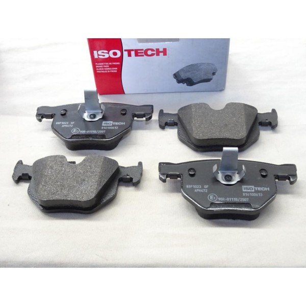 Jeu 4 plaquettes de frein arriere montage teves Isotech IBP1023 pour BMW serie 3 5 6 E60 E61 E63 E93 
