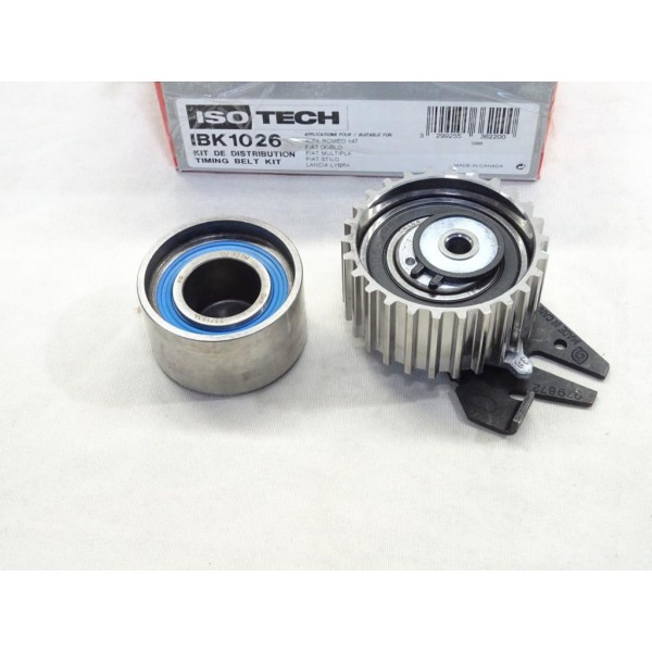 Jeu 2 galets tendeur + enrouleur de distribution (non incluse) Isotech IBK1026 pour alfa romeo 145 146 147 156 166 fiat brava br