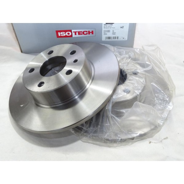Jeu 2 disques de frein arriere plein 251mm diametre Isotech IBD1340 pour alfa romeo 147 156 164 lancia delta thema fiat croma 