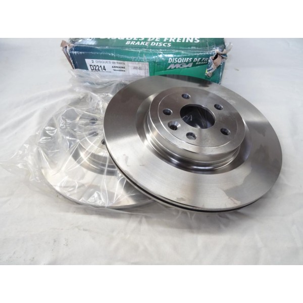 Jeu 2 disques de frein arriere ventilé 325mm diametre MGA D2214 pour land rover discovery sport L550 jaguar XE XF X260 X760 
