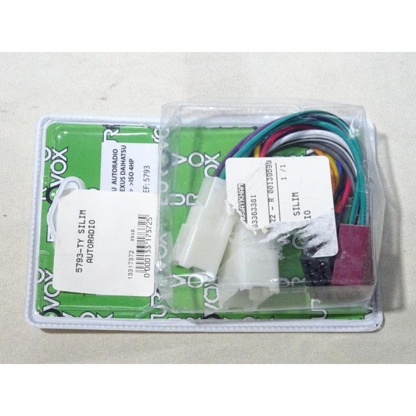 Faisceau cable branchement poste radio autoradio ISO 4 HP Eurovox 5793 pour daihatsu charade toyota starlet land cruiser celica 