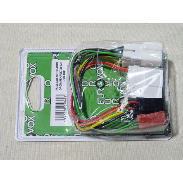 Faisceau cable branchement poste radio autoradio ISO 4 HP Eurovox 5869 pour renault master 3 III twingo 3 III dacia duster logan