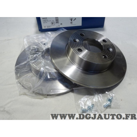 Jeu 2 disques de frein avant plein 238mm diametre Bosch BD218 0986478273 pour renault express clio 1 super 5 twingo 