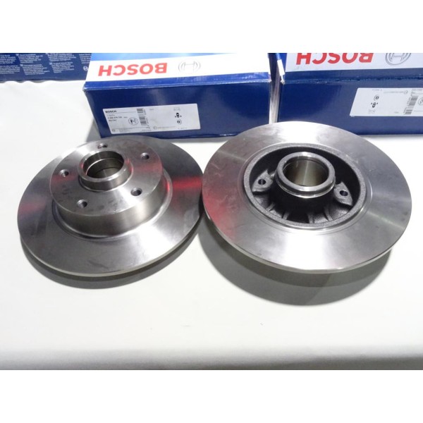 Jeu 2 disques de frein arriere plein 260mm diametre Bosch BD1541 0986479708 pour renault megane 3 III fluence 