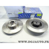Jeu 2 disques de frein arriere 300mm diametre plein avec roulement de roue bague ABS Sasic 6104009 pour renault velsatis vel sat