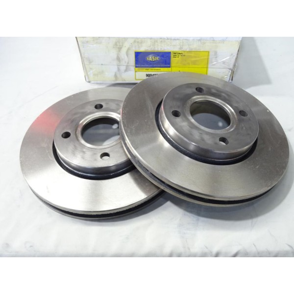 Jeu 2 disques de frein avant 260mm diametre ventilé Sasic 9004808J pour ford escort 5 6 V VI orion 3 III 1.8 16V et RS2000 