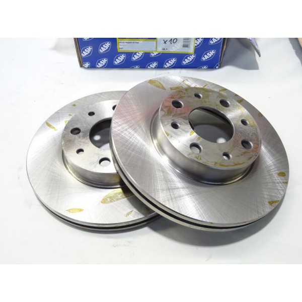 Jeu 2 disques de frein avant 240mm diametre ventilé Sasic 9004822J pour fiat palio siena 