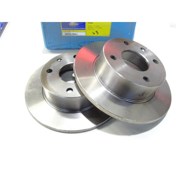 Lot 2 disques de frein avant plein 239mm diametre Sasic 9004268J pour ford escort 1 2 3 4 I II III IV orion 1 2 I II 