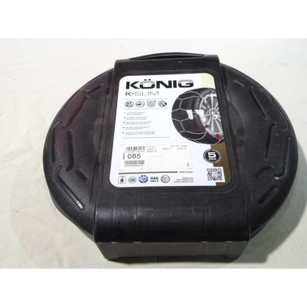 Jeu chaines neige Konig K-slim N°085 pour pneu roue jante 225/60/14 225/50/15 225/45/16 205/40/18 225 60 14 225 50 15 225 45 16 