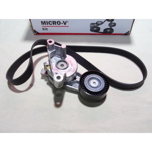 Kit galet tendeur + courroie accessoire 6PK1053 Gates K026PK1053 pour audi A3 seat altea toledo 3 III leon 2 II skoda octavia 2 