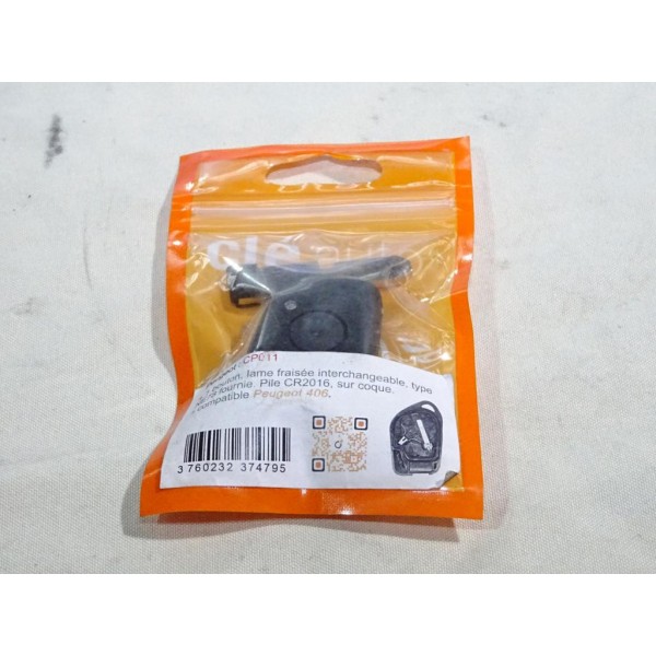 Coque clé télécommande 1 bouton lame vierge à tailler Clé auto Cleauto CP011 pour peugeot 406 
