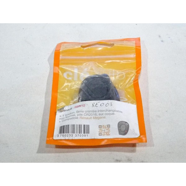 Coque clé télécommande 1 bouton (sans lame) Clé auto REN12 pour renault megane 