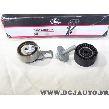 Jeu 2 galets tendeur + enrouleur (courroie de distribution non incluse) Gates K015688XS pour citroen C3 dont aircross C4 dont pi