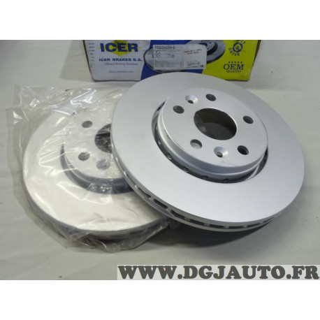 Jeu 2 disques de frein avant ventilé 280mm diametre Icer 78BD4294-2 pour renault kangoo 2 II mercedes citan W415 