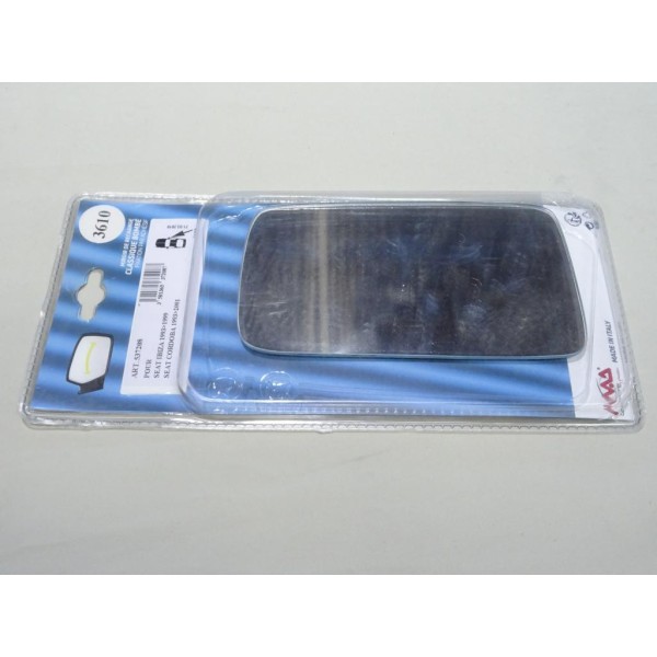 Vitre miroir glace retroviseur avant droite MAD N°3610 537208 pour seat ibiza cordoba de 1993 à 1999 