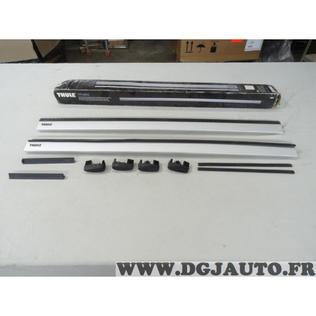 Jeu 2 barres de toit aluminium Wingbar 108cm de long Thule 960100 960 (manque 2 reglettes plastique) 