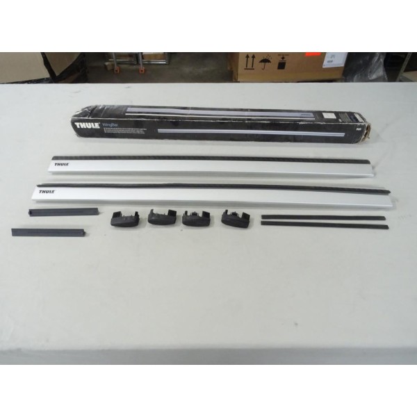 Jeu 2 barres de toit aluminium Wingbar 108cm de long Thule 960100 960 (manque 2 reglettes plastique) 