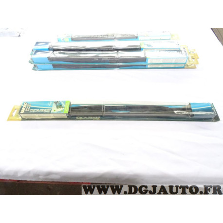 Jeu 2 balais essuie glace attache standard 645mm + 520mm silencio Valeo UM207 567887 pour peugeot 607 