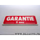 Panneau de toit pancarte plastique cannelé affichage pour VO vehicule occasion vente Garantie 2 ans (un peu de poussiere) 