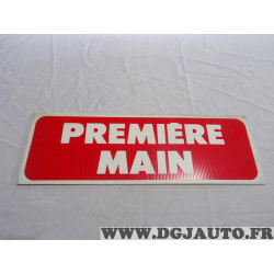 Panneau de toit pancarte plastique cannelé affichage pour VO vehicule occasion vente Premiere main (un peu de poussiere) 