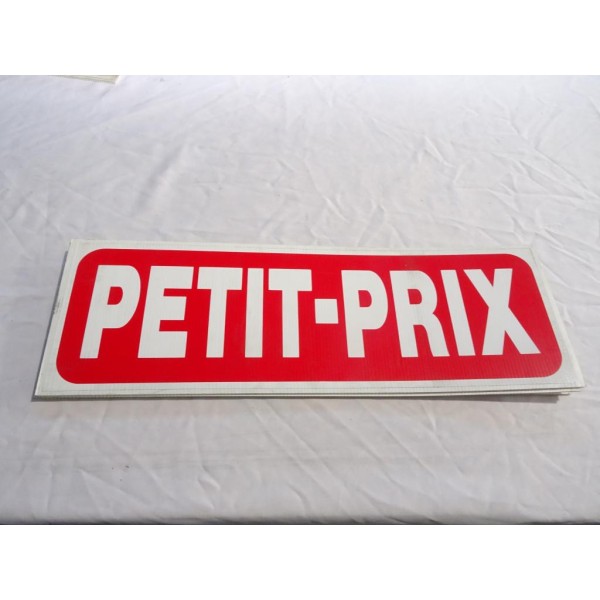 Panneau de toit pancarte plastique cannelé affichage pour VO vehicule occasion vente Petit prix  (un peu de poussiere) 