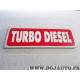 Panneau de toit pancarte plastique cannelé affichage pour VO vehicule occasion vente Turbo diesel (un peu de poussiere)