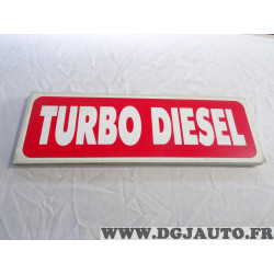 Panneau de toit pancarte plastique cannelé affichage pour VO vehicule occasion vente Turbo diesel (un peu de poussiere) 