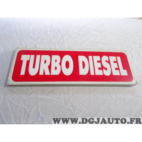 Panneau de toit pancarte plastique cannelé affichage pour VO vehicule occasion vente Turbo diesel (un peu de poussiere) 