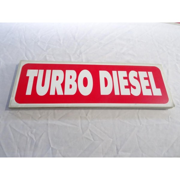 Panneau de toit pancarte plastique cannelé affichage pour VO vehicule occasion vente Turbo diesel (un peu de poussiere) 