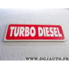 Panneau de toit pancarte plastique cannelé affichage pour VO vehicule occasion vente Turbo diesel (un peu de poussiere)