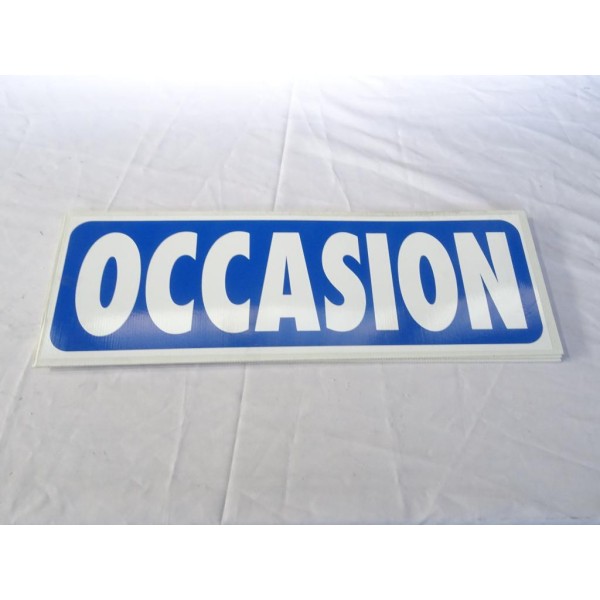 Panneau de toit pancarte plastique cannelé affichage pour VO vehicule occasion vente Occasion (un peu de poussiere) 