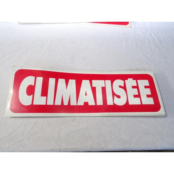 Panneau de toit pancarte plastique cannelé affichage pour VO vehicule occasion vente Climatisation (un peu de poussiere) 