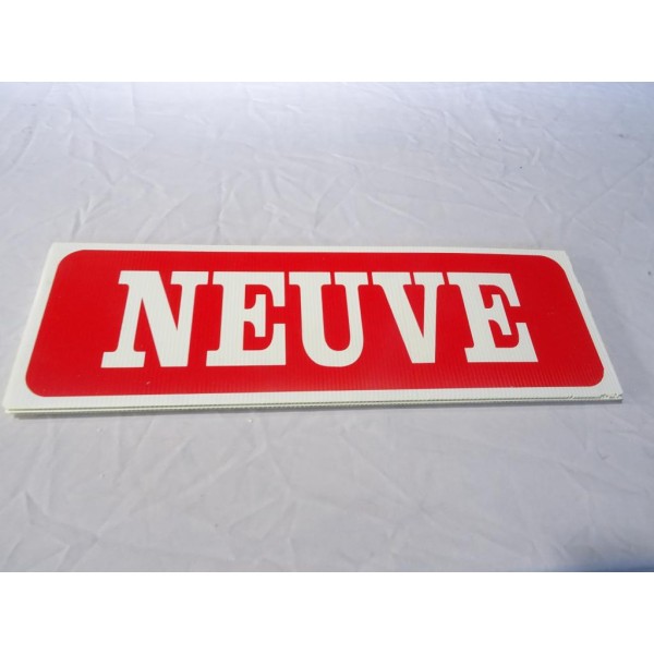 Panneau de toit pancarte plastique cannelé affichage pour VO vehicule occasion vente Neuve (un peu de poussiere) 