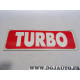 Panneau de toit pancarte plastique cannelé affichage pour VO vehicule occasion vente Turbo (un peu de poussiere)