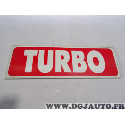 Panneau de toit pancarte plastique cannelé affichage pour VO vehicule occasion vente Turbo (un peu de poussiere) 