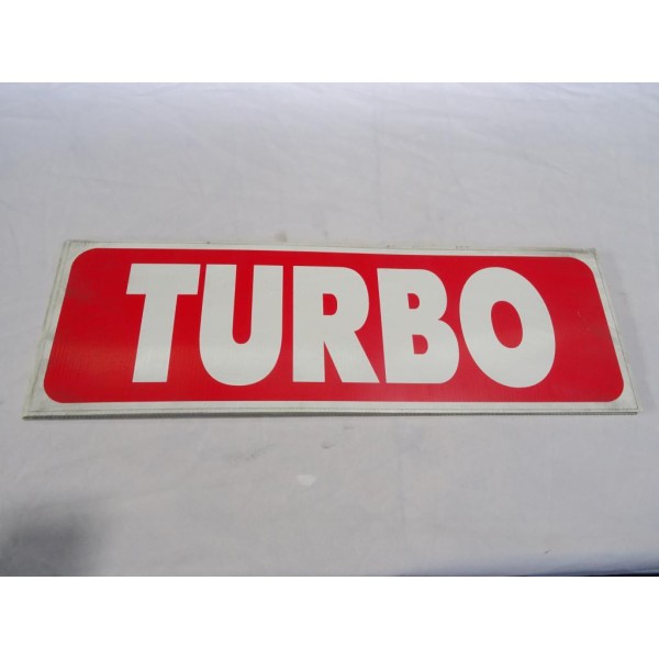 Panneau de toit pancarte plastique cannelé affichage pour VO vehicule occasion vente Turbo (un peu de poussiere) 