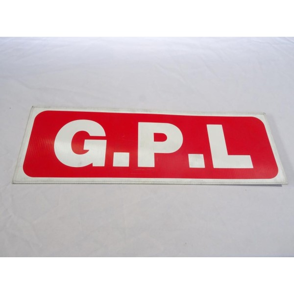 Panneau de toit pancarte plastique cannelé affichage pour VO vehicule occasion vente GPL (un peu de poussiere) 