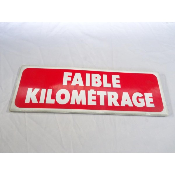 Panneau de toit pancarte plastique cannelé affichage pour VO vehicule occasion vente Faible kilometrage (un peu de poussiere) 