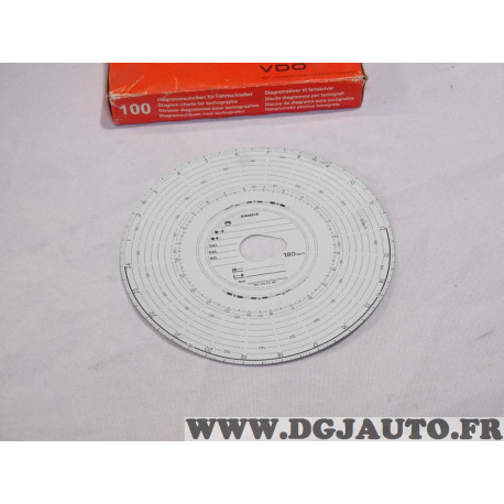 Boite de 100 disques diagrame tachygrafe VDO 180-24 EC 4 B pour poids lourds 