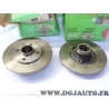 Jeu 2 disques de frein arriere plein sans roulement de roue 238mm diametre Valeo 186309 pour renault clio 1 I