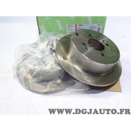 Jeu 2 disques de frein arriere plein 262mm diametre Valeo 197029 pour hyundai getz TB accent MC kia rio 2 II 