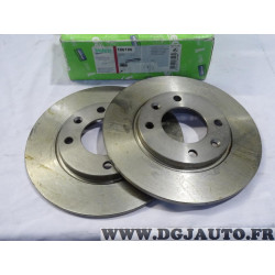 Jeu 2 disques de frein arriere plein 247mm diametre Valeo 186196 pour peugeot 205 309 GTI 