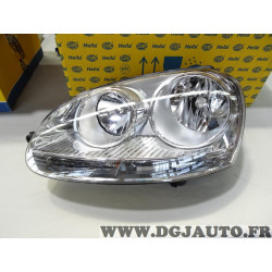 Phare projecteur avant gauche Hella 1EG247007-171 pour volkswagen golf 5 V jetta 5 V (1 patte fixation réparé) 