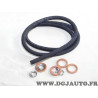 Kit 4 joints + 4 pare flamme injecteur carburant Veillat 3714 pour opel astra ascona frontera kadett vectra omega diesel