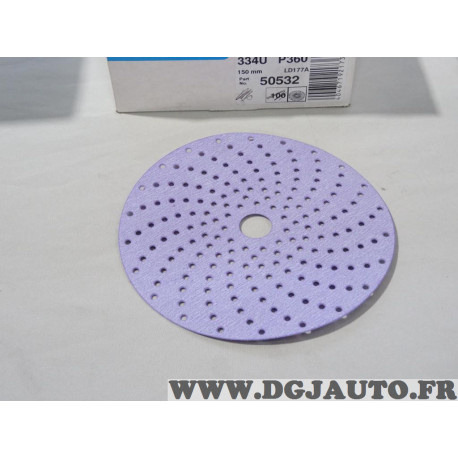 Boite 82 disques de poncages carrosserie 150mm P360 3M 50532 334U 