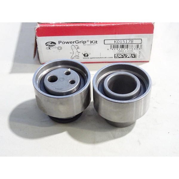 Jeu 2 galets tendeur + enrouleur (courroie de distribution non incluse) Gates K015178 pour fiat fiorino 2 II punto 1 uno palio d