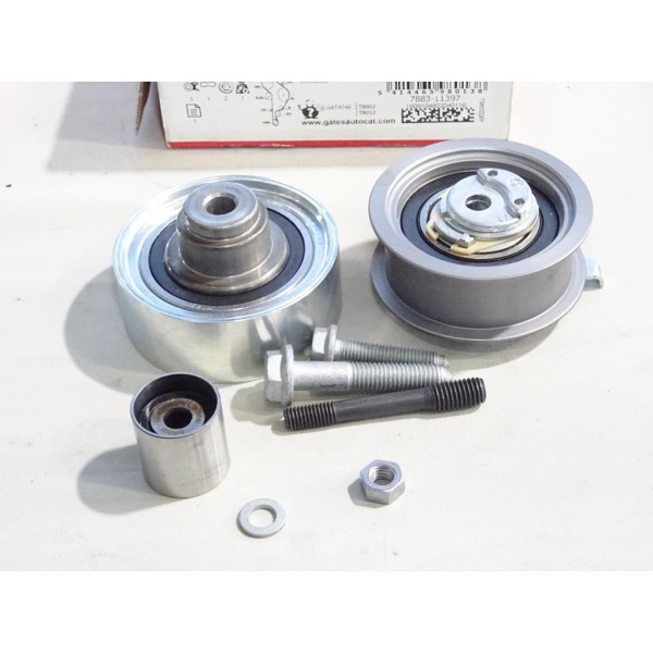 Lot 3 galets tendeur + enrouleurs (courroie de distribution non incluse) Gates K025559XS pour audi A3 seat cordoba 1 2 I II ibiz