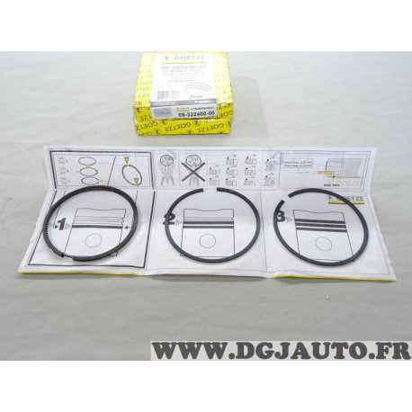 1 Jeu de segments de pistons moteur Goetze 08-322400-00 pour citroen BX ZX xantia berlingo 1 xsara peugeot 205 305 309 405 1.6 1
